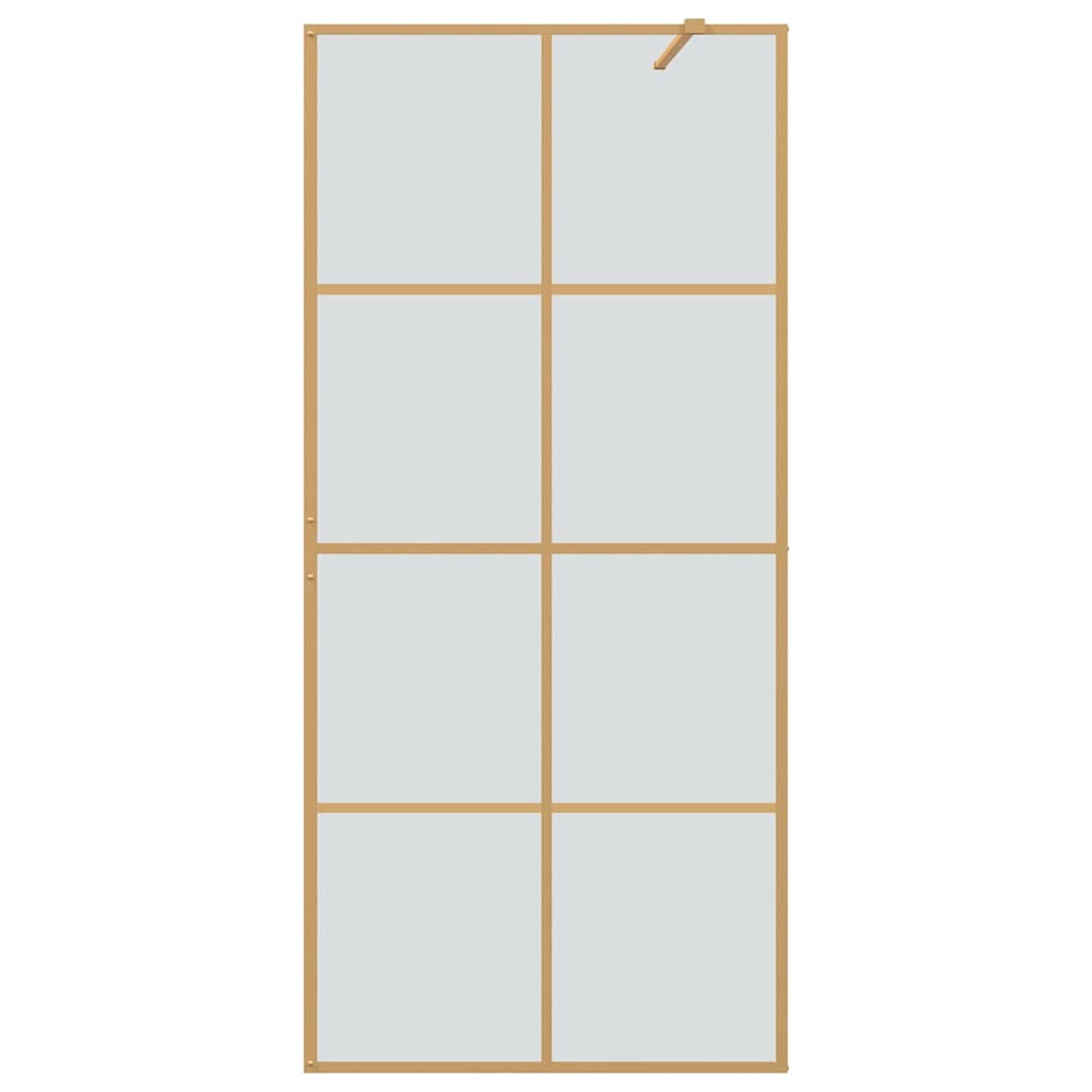 Walk-in brusevæg Guld 90 x 195 cm hærdet glas