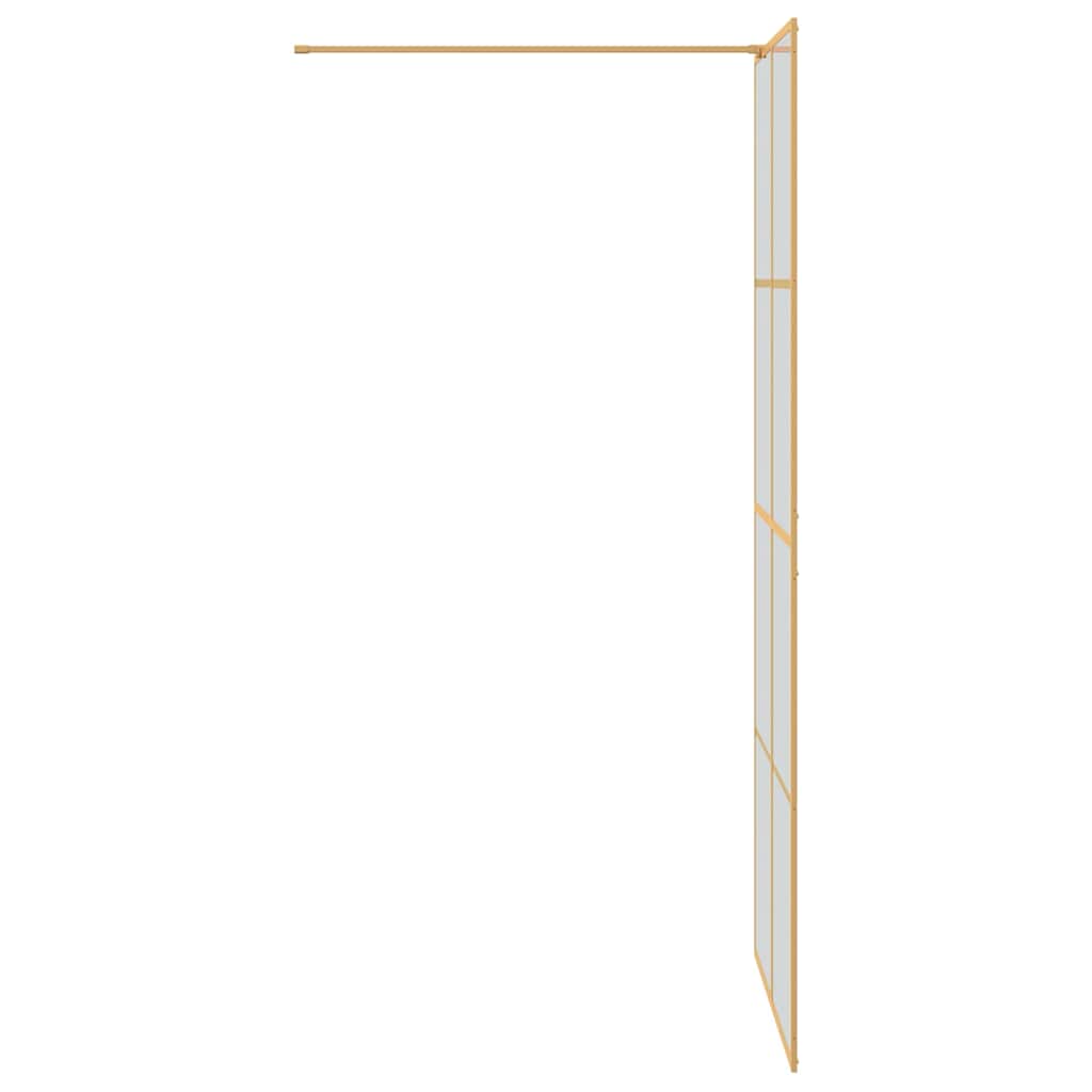 Walk-in brusevæg Guld 90 x 195 cm hærdet glas