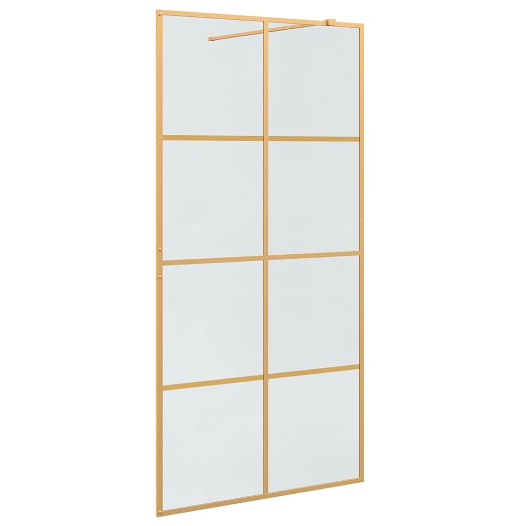 Walk-in brusevæg Guld 100 x 195 cm hærdet glas