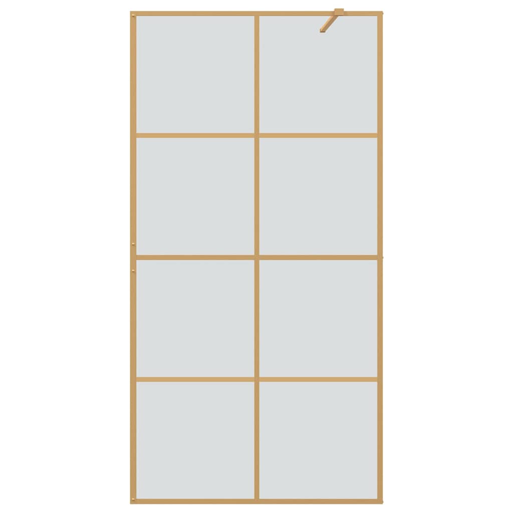 Walk-in brusevæg Guld 100 x 195 cm hærdet glas