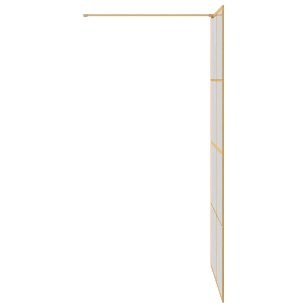 Walk-in brusevæg Guld 100 x 195 cm hærdet glas