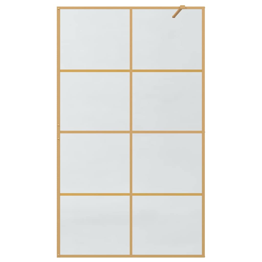 Walk-in brusevæg Guld 115 x 195 cm hærdet glas