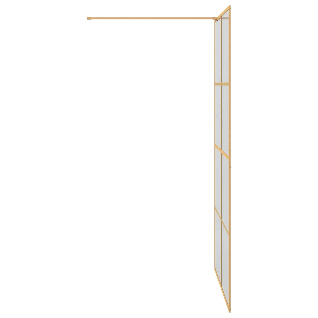 Walk-in brusevæg Guld 115 x 195 cm hærdet glas