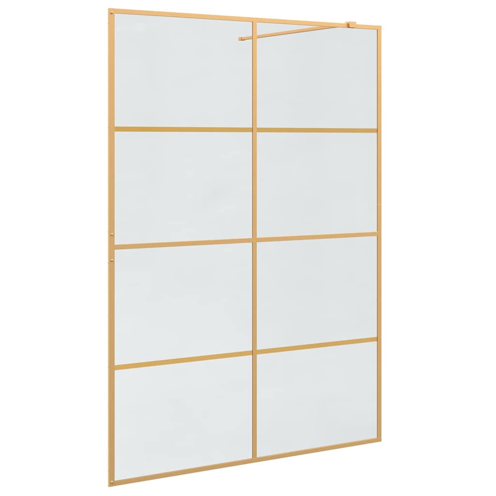 Walk-in brusevæg Guld 140 x 195 cm hærdet glas