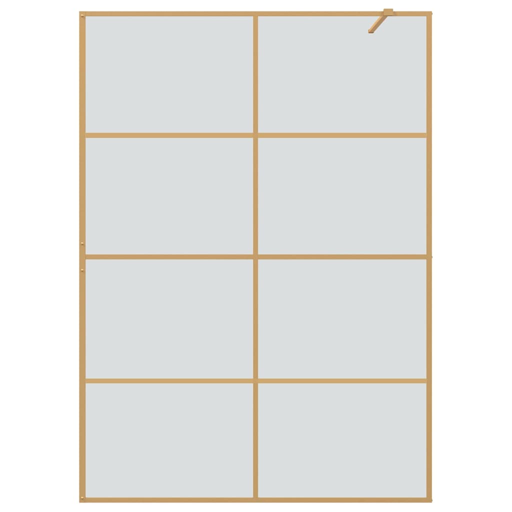 Walk-in brusevæg Guld 140 x 195 cm hærdet glas