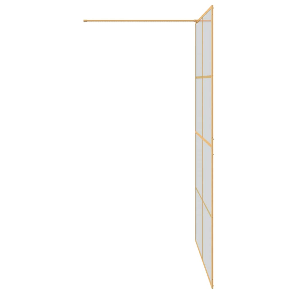 Walk-in brusevæg Guld 140 x 195 cm hærdet glas