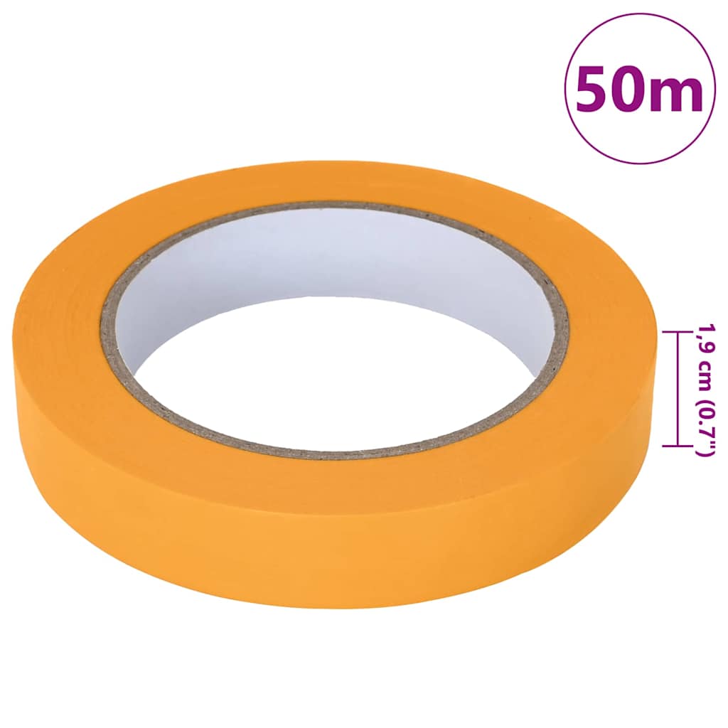 Maler Maskeringstape 50 stk. Gul 19mm x 50m Papir