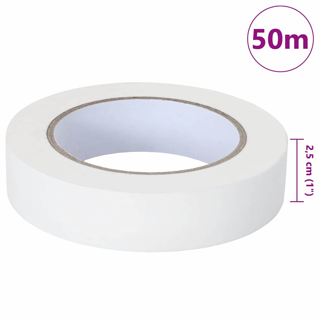 Maler Maskeringstape 50 stk. Hvid 25mm x 50m Papir
