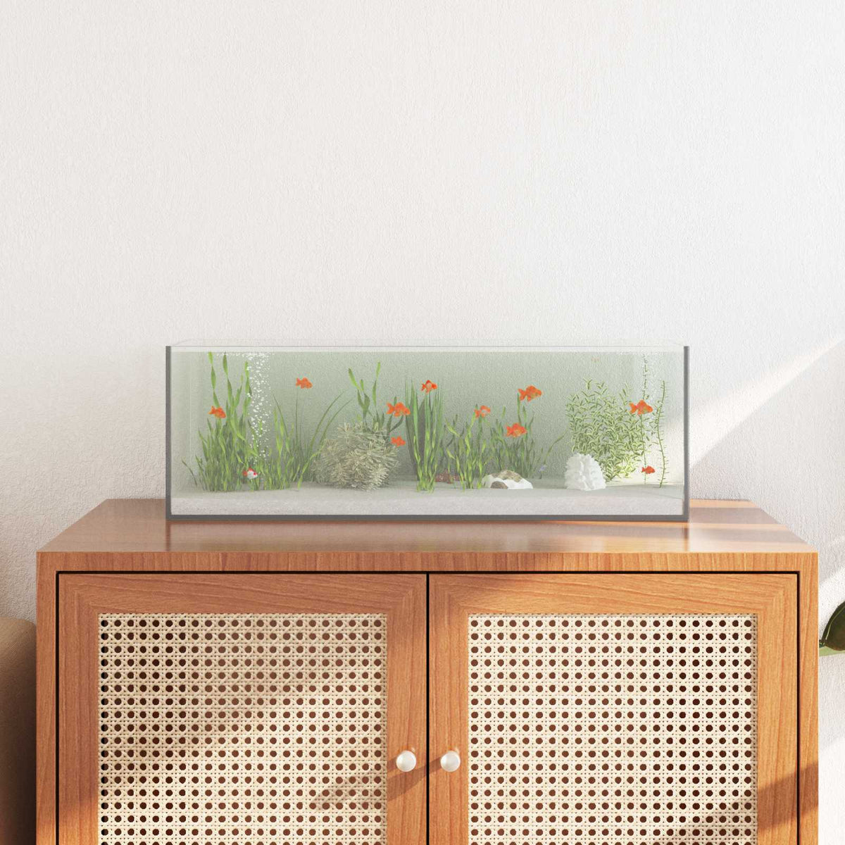 Akvarium med opbevaring Transparent 60 x 20 x 20 cm Glas