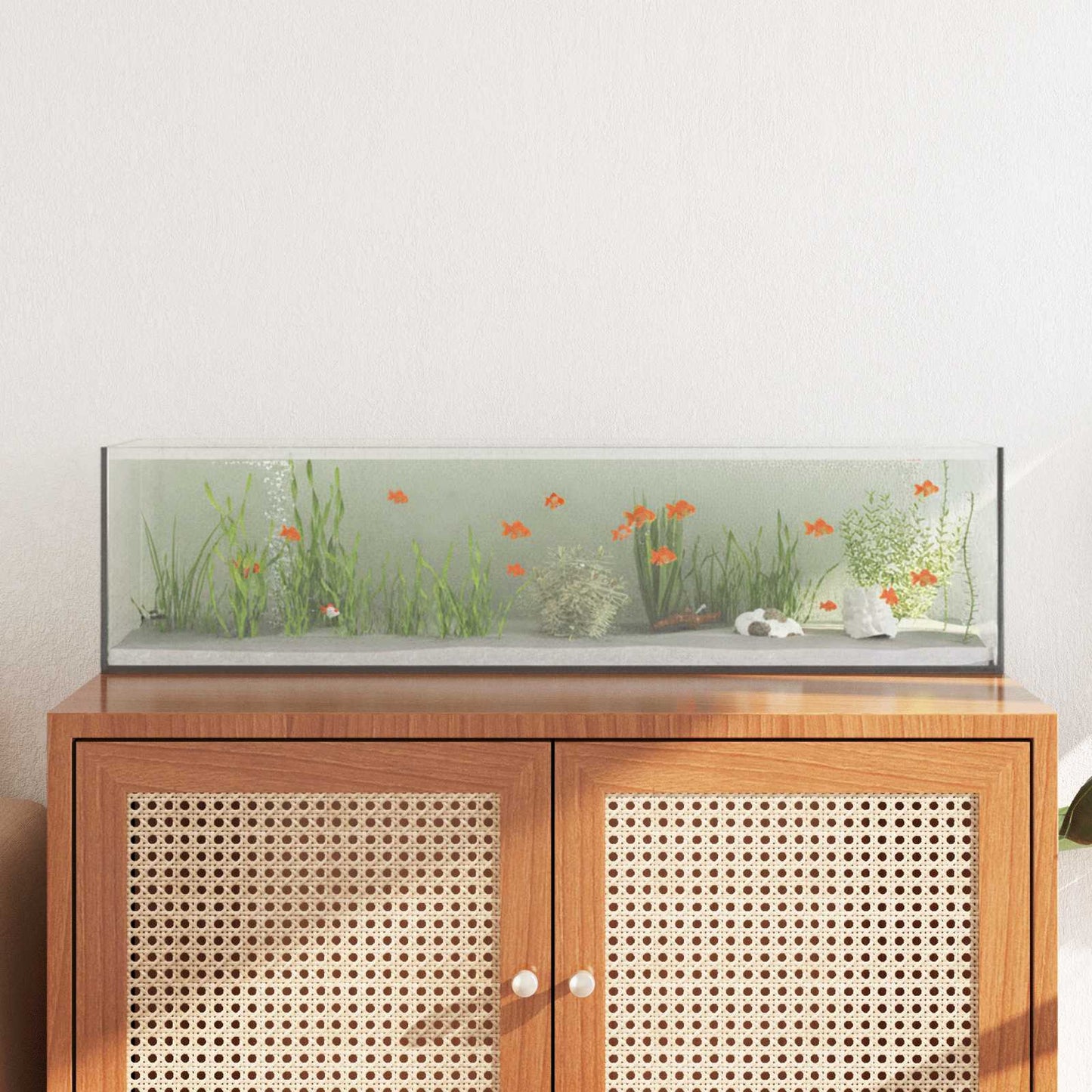 Akvarium med opbevaring Transparent 80 x 20 x 20 cm Glas