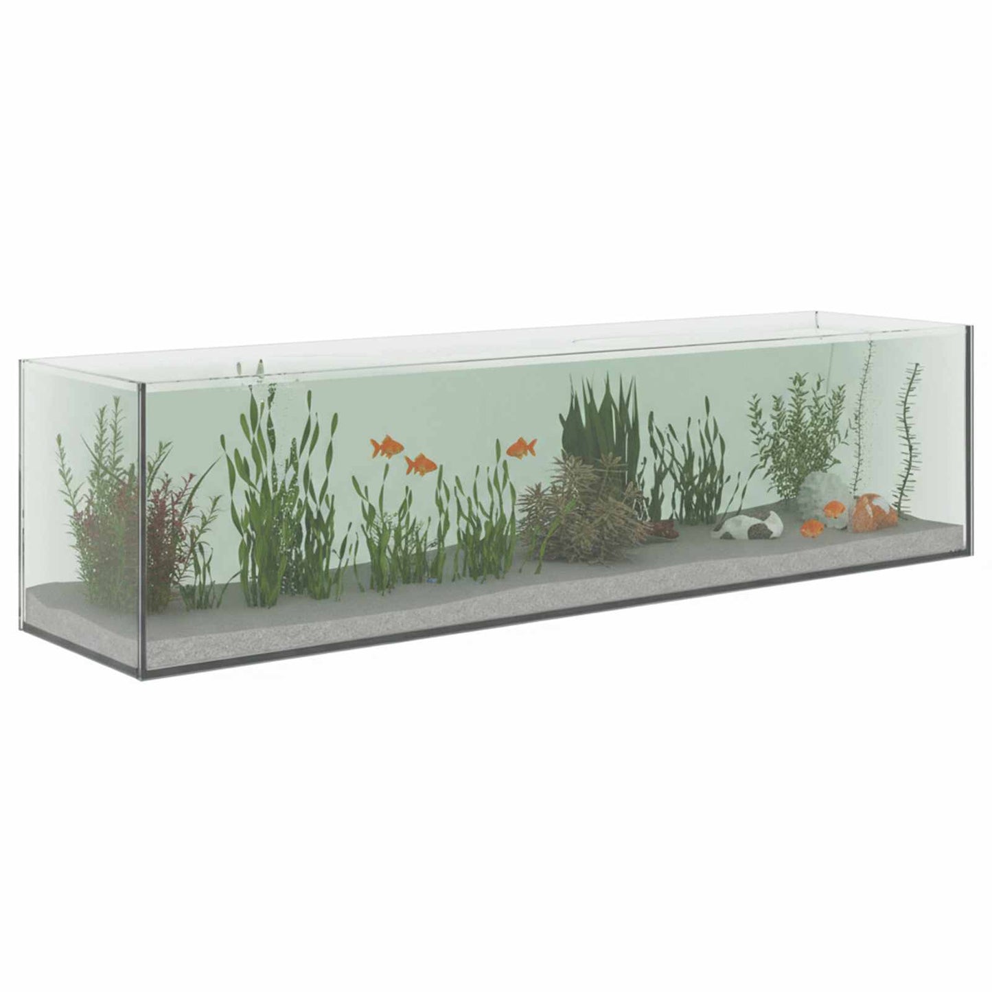 Akvarium med opbevaring Transparent 80 x 20 x 20 cm Glas