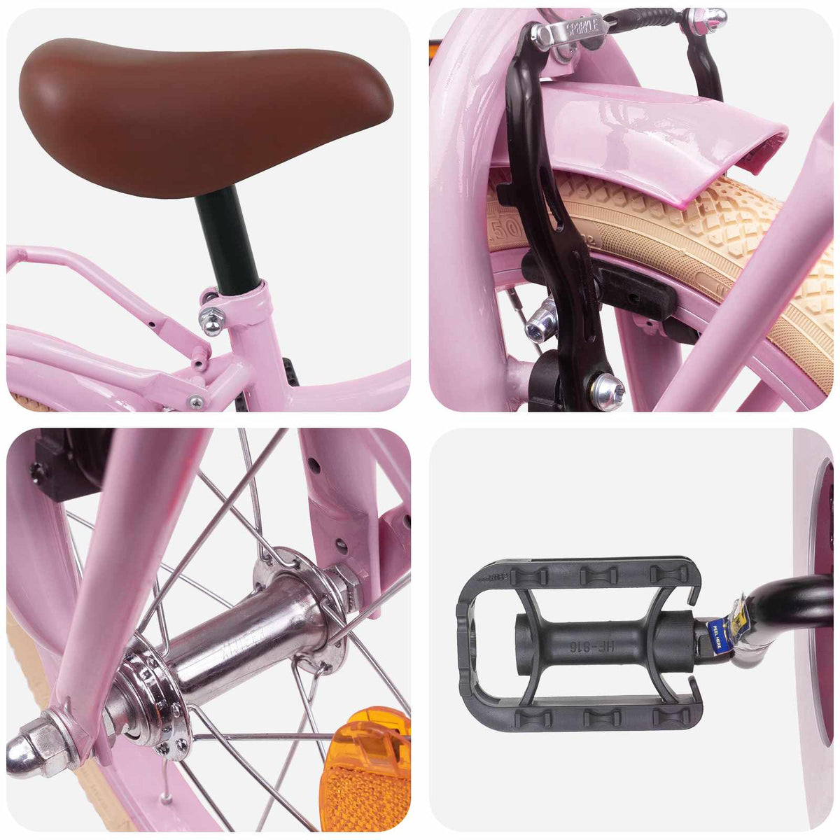 Børnecykel 12 tommer til 2-4 år gamle Lys pink