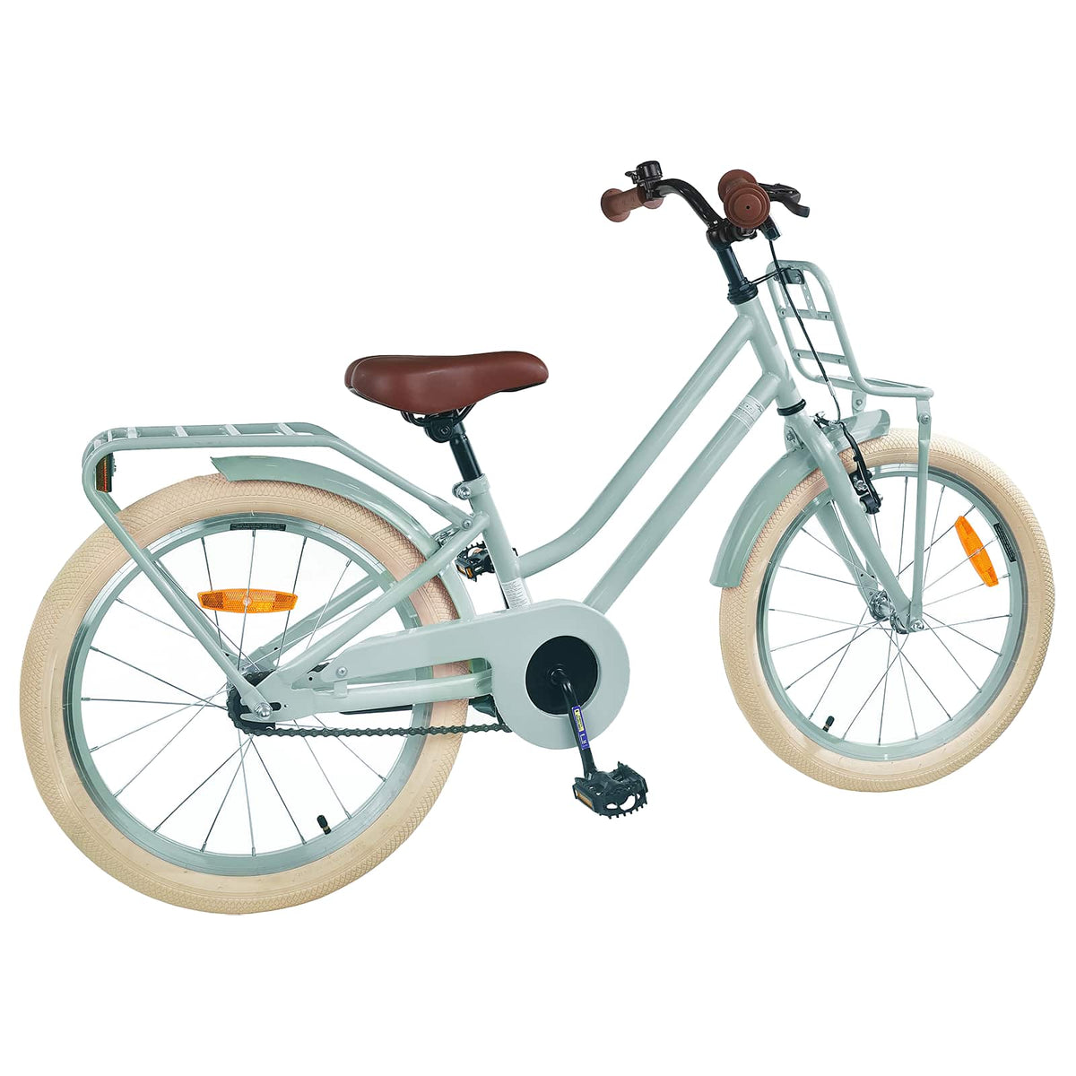 Børnecykel 18 tommer til 5-7 år gammel Lys grøn