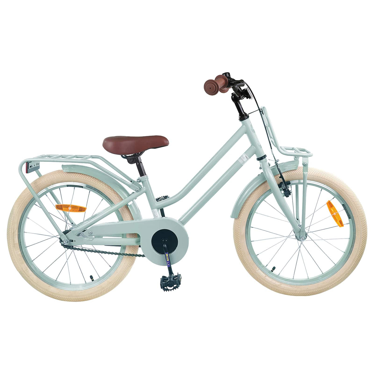 Børnecykel 18 tommer til 5-7 år gammel Lys grøn