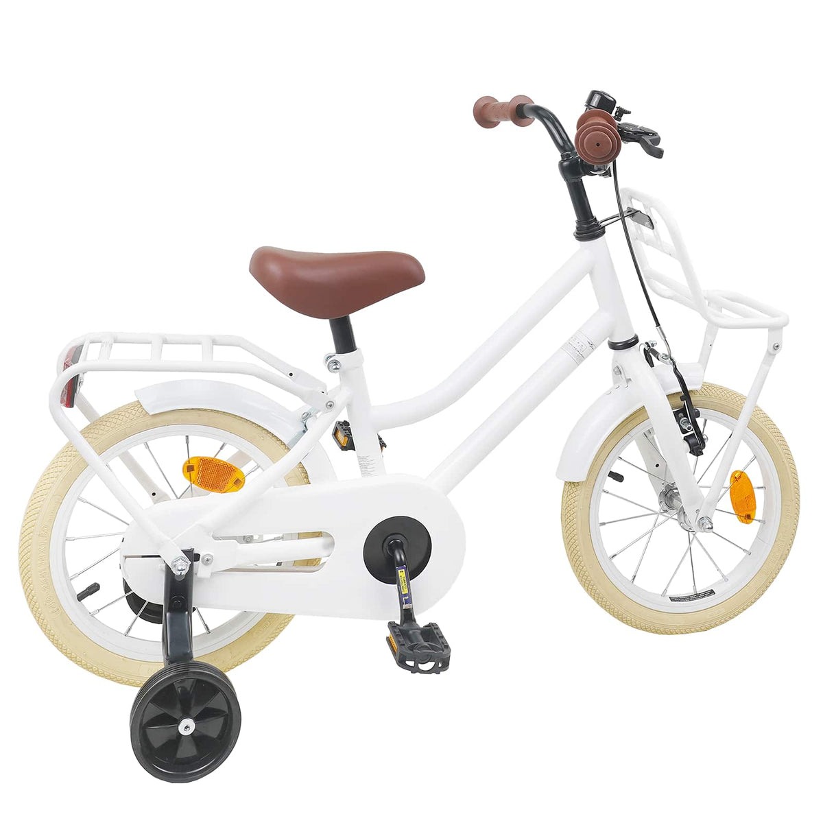Børnecykel 14 tommer anbefalet til 3-5 år gammel Hvid