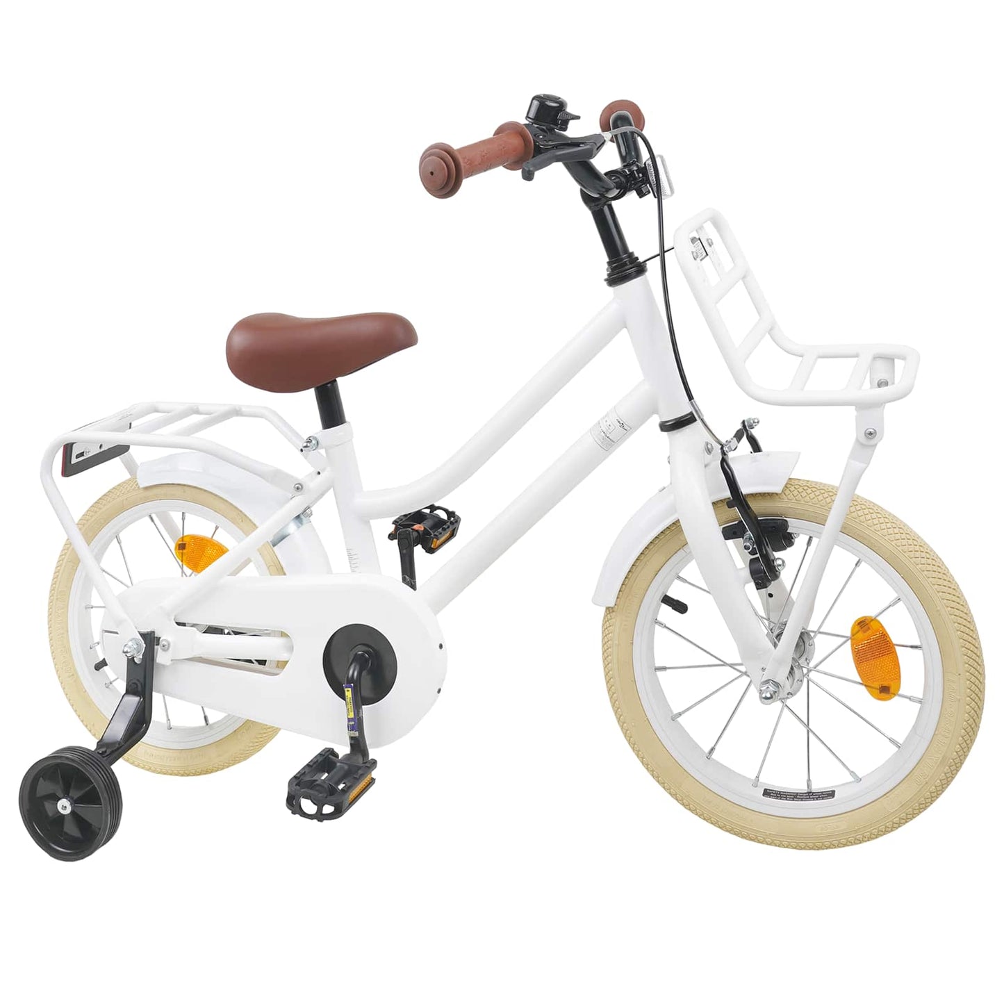 Børnecykel 16 tommer til 4-6 år gamle Hvid