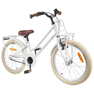 Børnecykel 20 tommer til børn i alderen 6-11 år Hvid