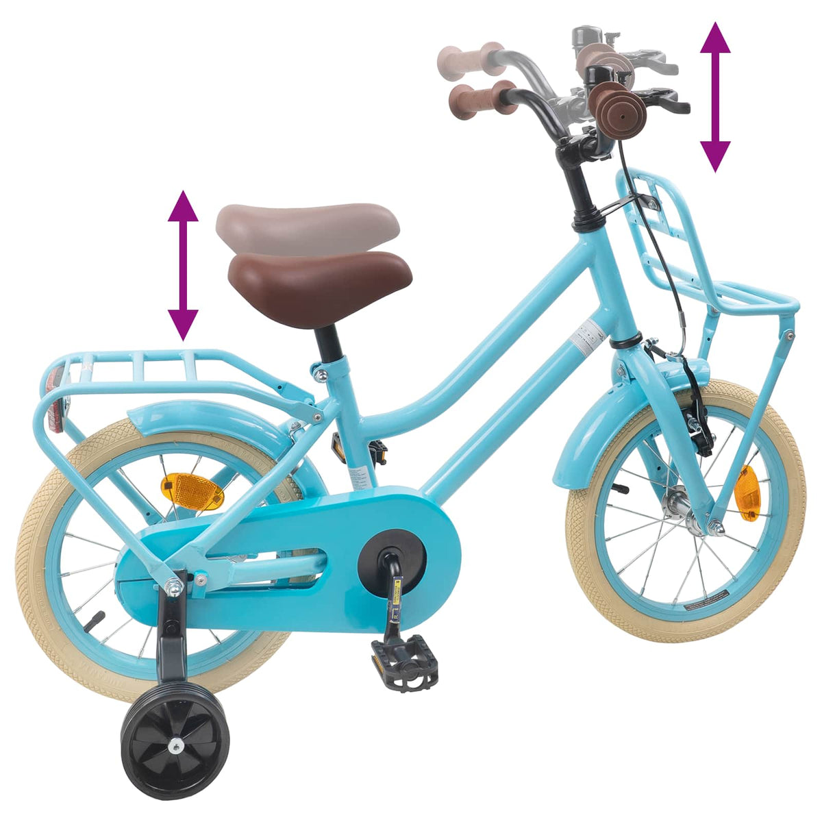 Børnecykel 14 tommer anbefalet til 3-5 år gammel Lyseblå