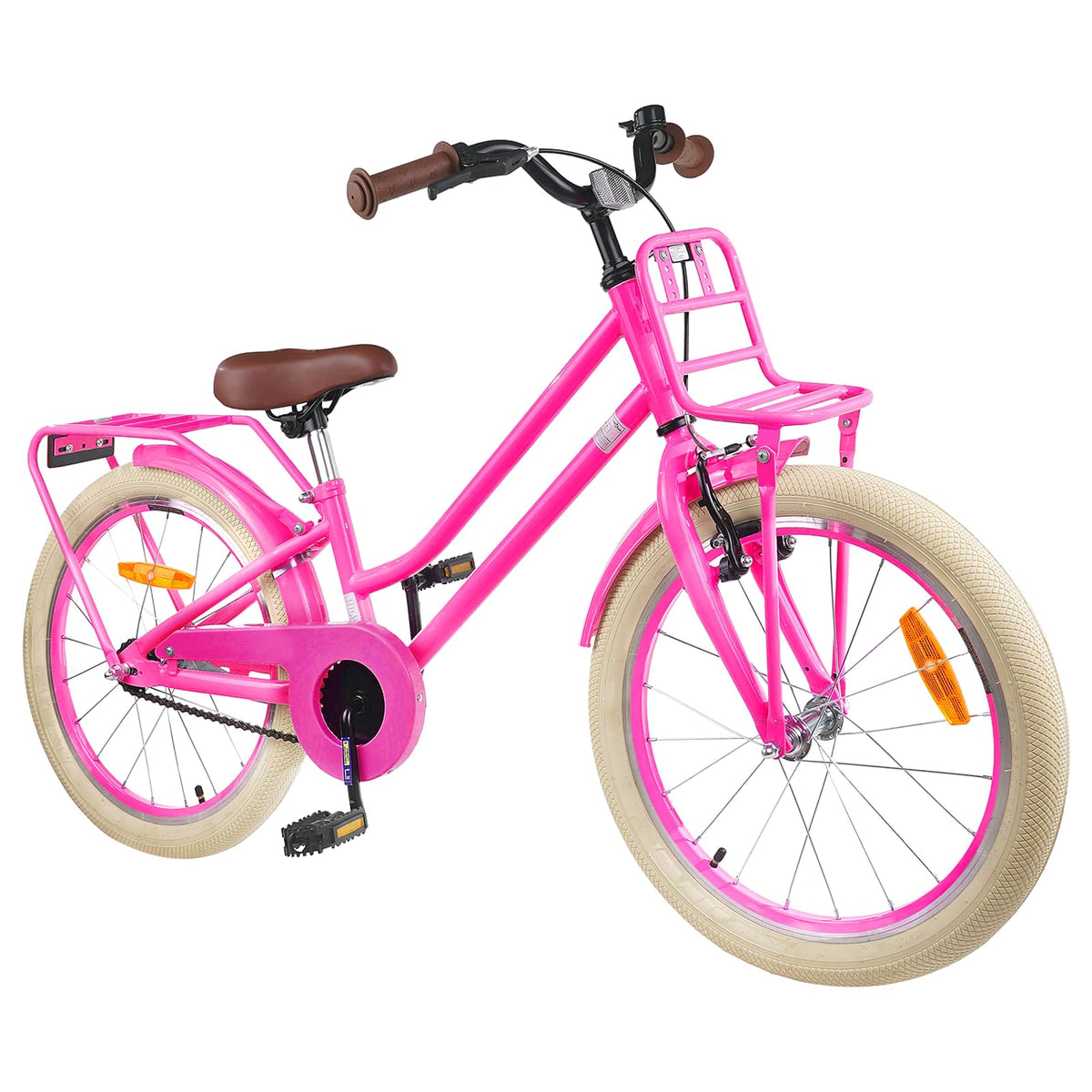 Børnecykel 20 tommer til børn i alderen 6-11 år Mørk pink