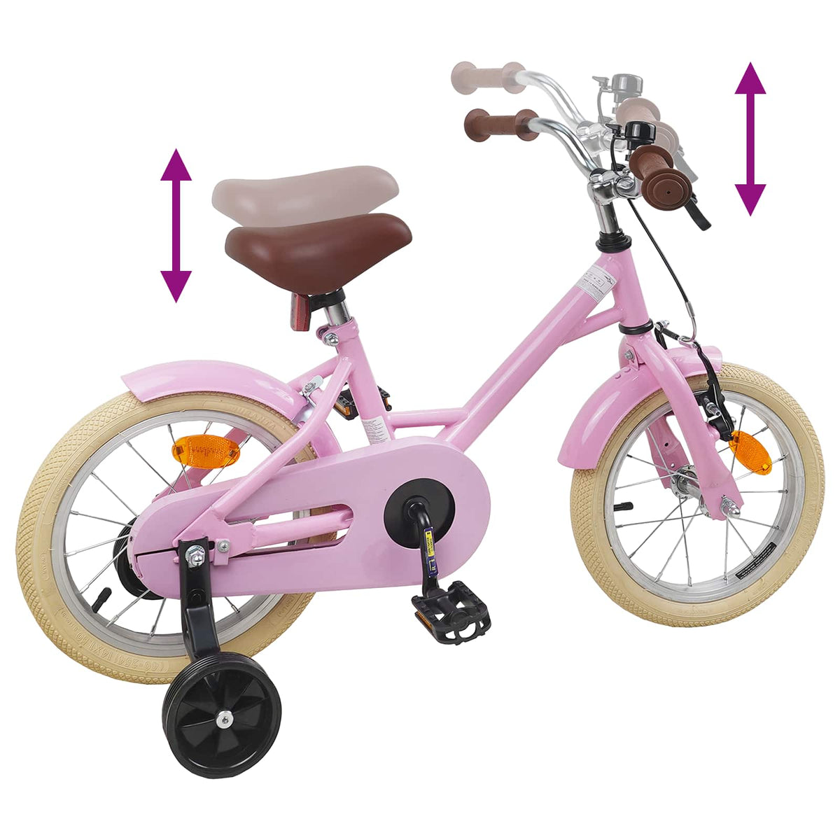Børnecykel 14 tommer anbefalet til 3-5 år gammel Lys pink