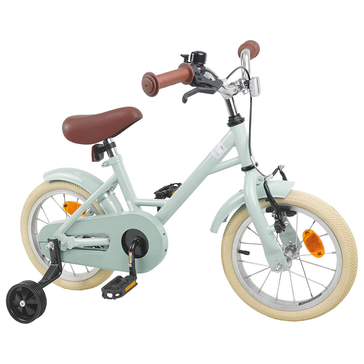 Børnecykel 14 tommer anbefalet til 3-5 år gammel Lys grøn