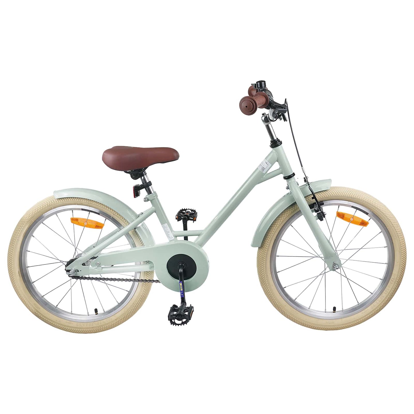 Børnecykel 18 tommer til 5-7 år gammel Lys grøn