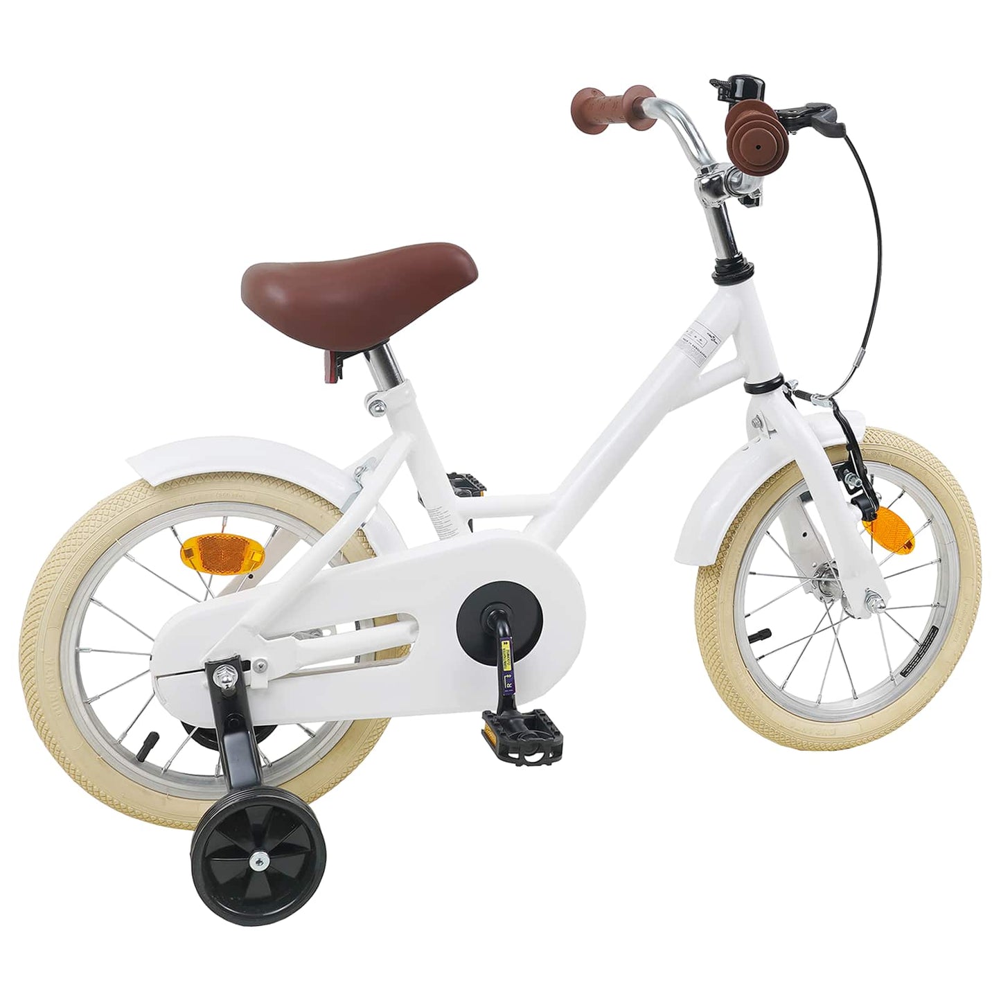 Børnecykel 14 tommer anbefalet til 3-5 år gammel Hvid
