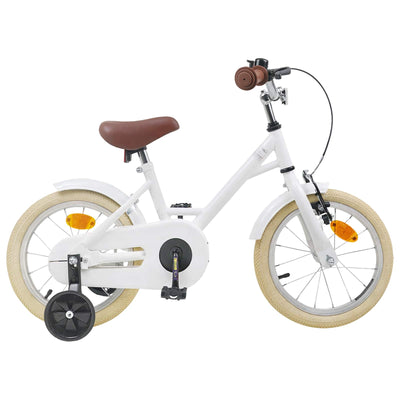 Børnecykel 14 tommer anbefalet til 3-5 år gammel Hvid
