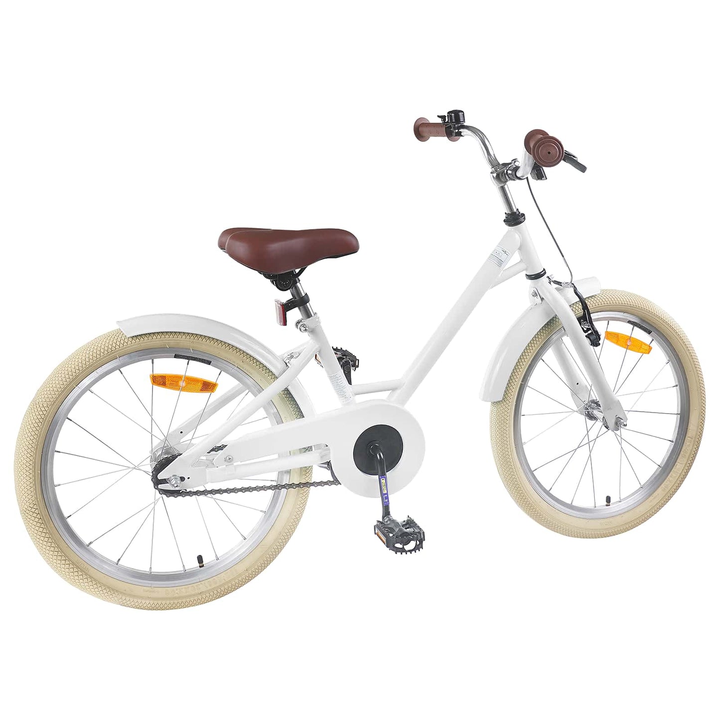 Børnecykel 18 tommer til 5-7 år gammel Hvid