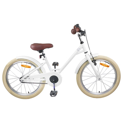 Børnecykel 20 tommer til børn i alderen 6-11 år Hvid