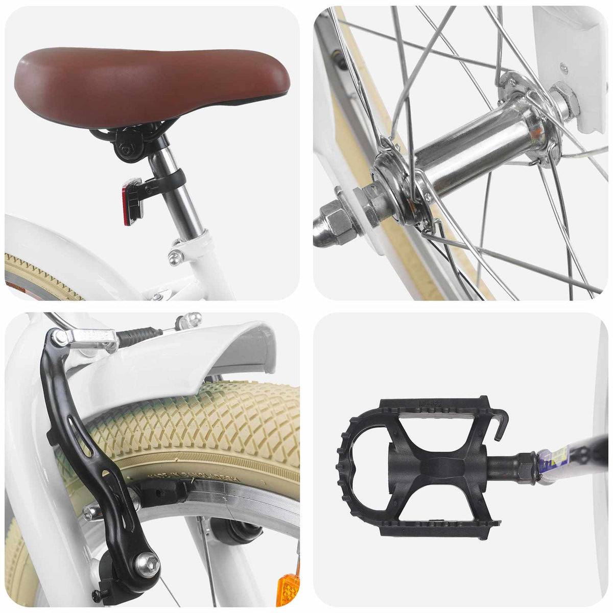Børnecykel 22 tommer til 7-12 år gammel Hvid