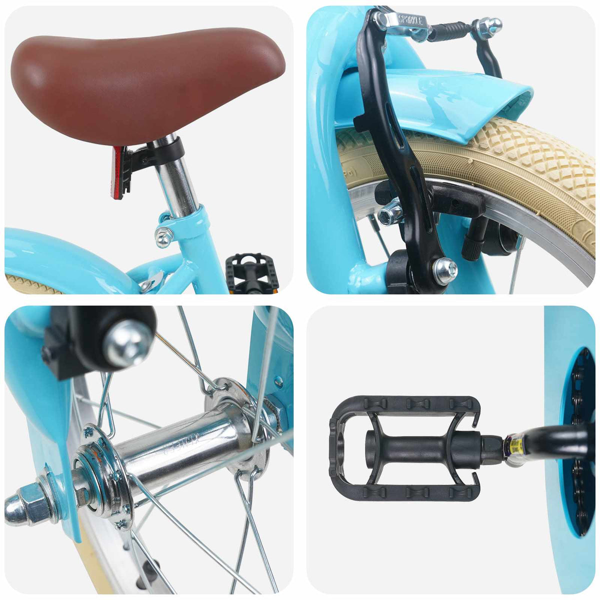 Børnecykel 12 tommer til 2-4 år gamle Lyseblå