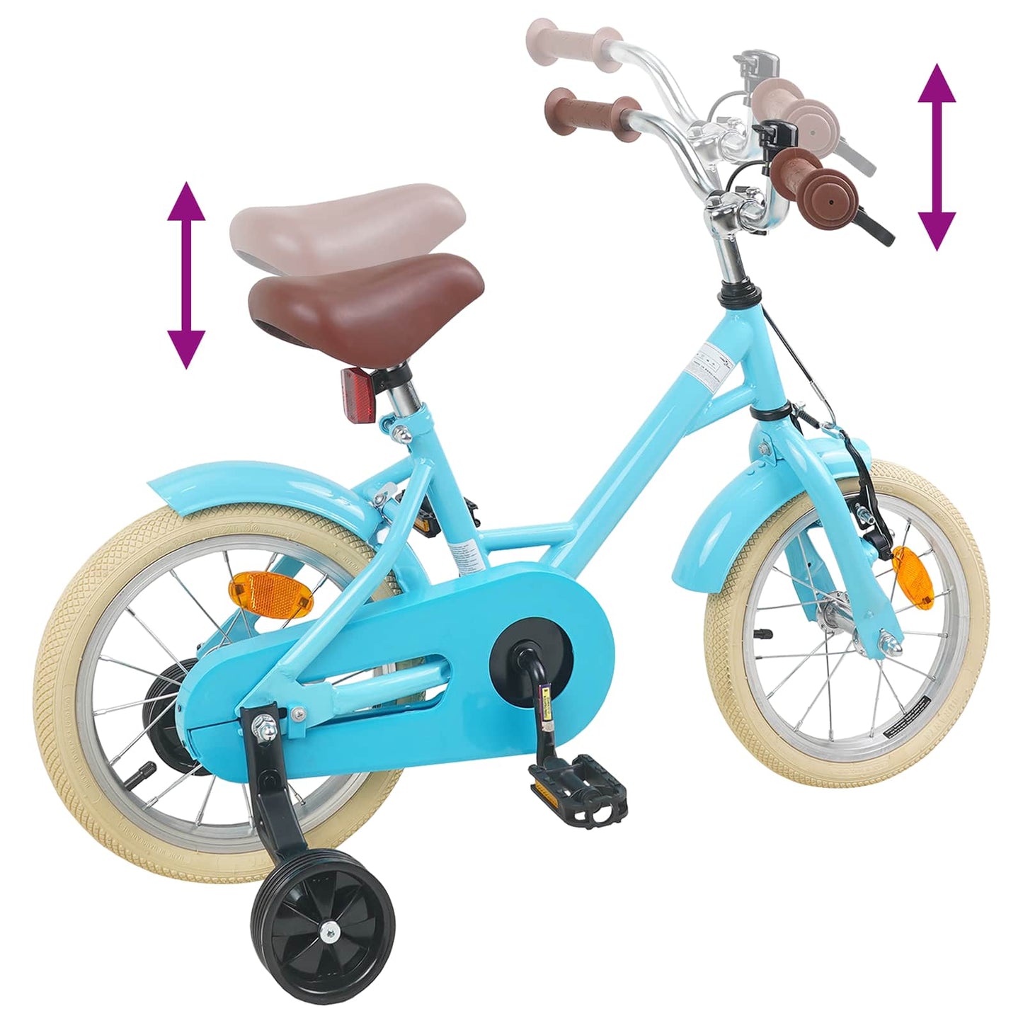 Børnecykel 12 tommer til 2-4 år gamle Lyseblå