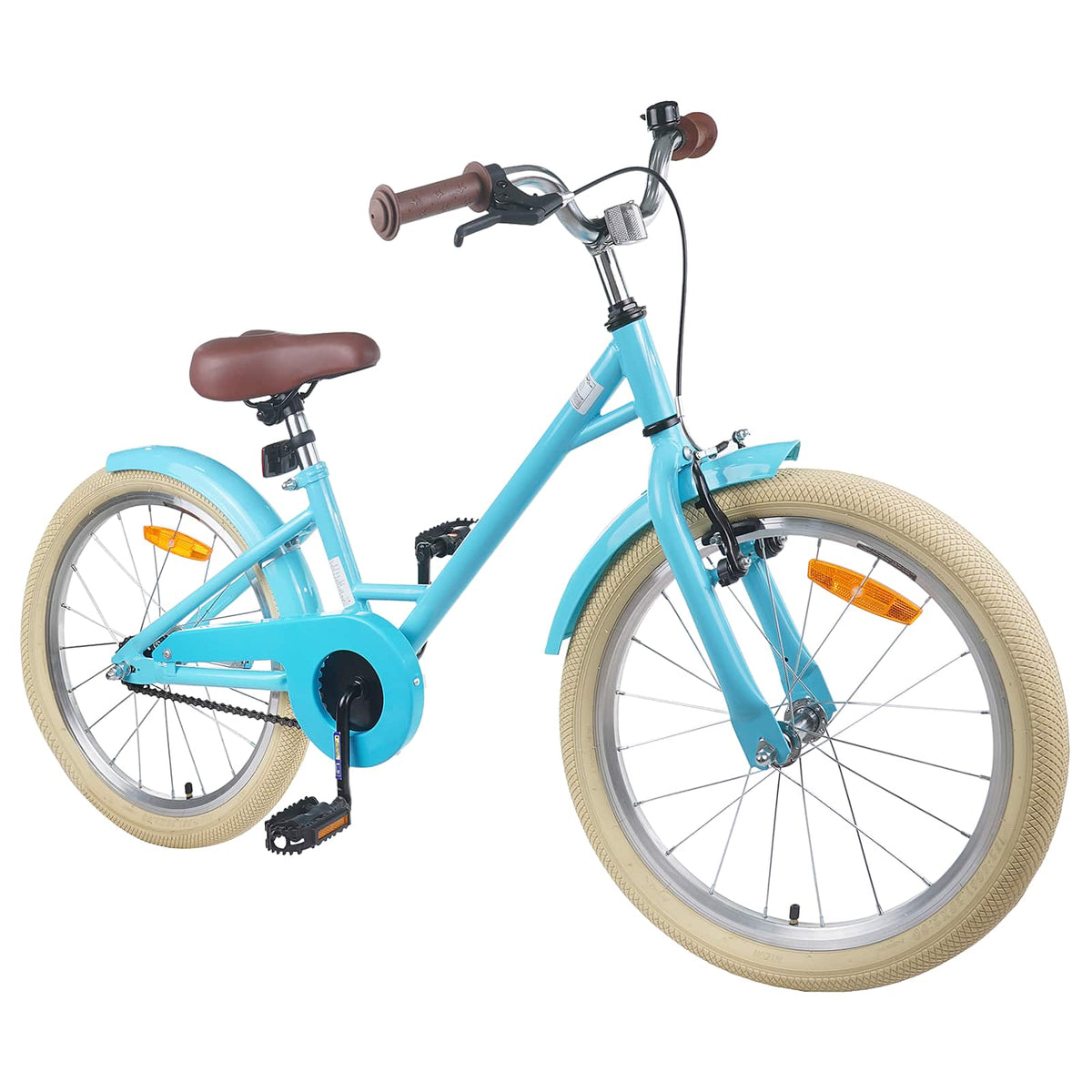 Børnecykel 18 tommer til 5-7 år gammel Lyseblå
