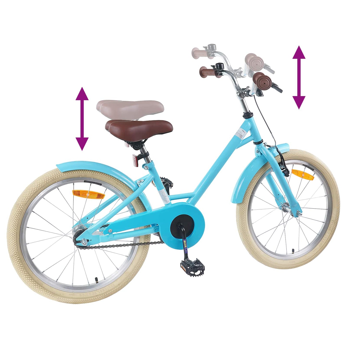 Børnecykel 20 tommer til børn i alderen 6-11 år Lyseblå