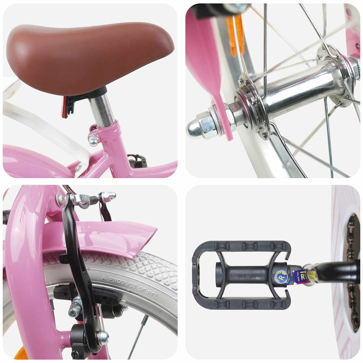 Børnecykel 16 tommer til 4-6 år gamle Lys pink
