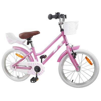 Børnecykel 18 tommer til 5-7 år gammel Lys pink