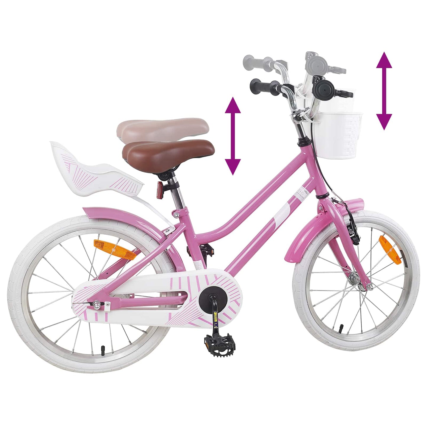 Børnecykel 18 tommer til 5-7 år gammel Lys pink