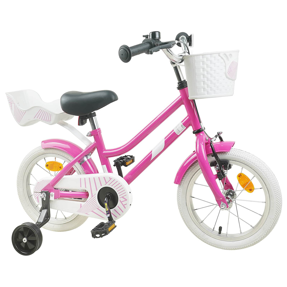 Børnecykel 14 tommer anbefalet til 3-5 år gammel Mørk pink