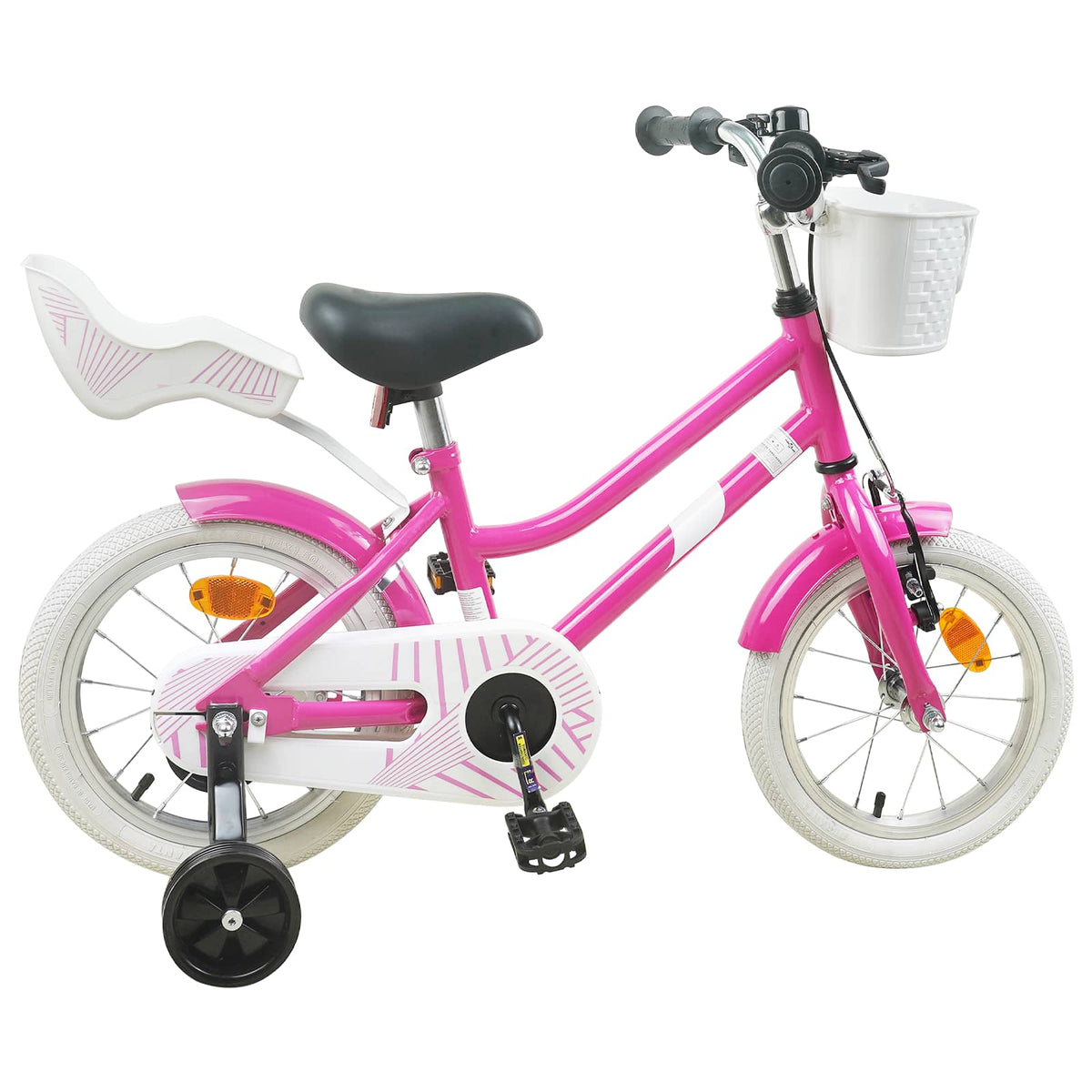 Børnecykel 14 tommer anbefalet til 3-5 år gammel Mørk pink