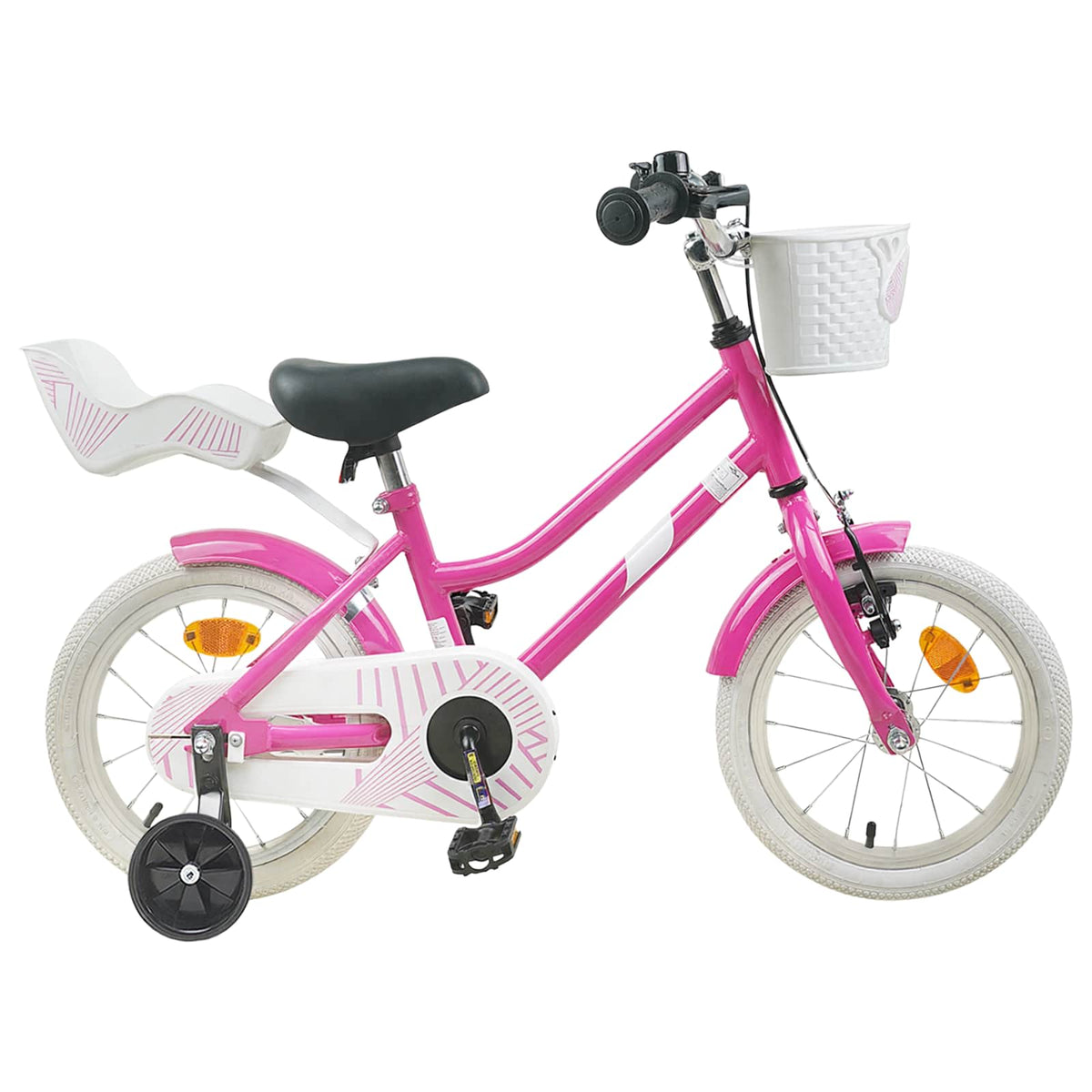Børnecykel 14 tommer anbefalet til 3-5 år gammel Mørk pink