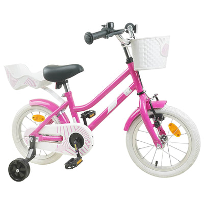 Børnecykel 16 tommer til 4-6 år gamle Mørk pink