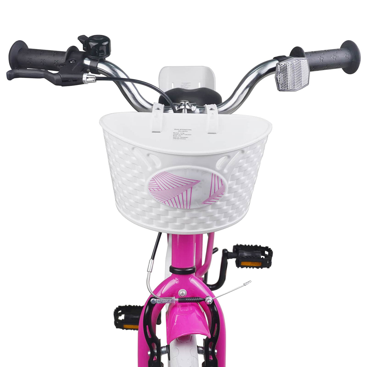 Børnecykel 18 tommer til 5-7 år gammel Mørk pink