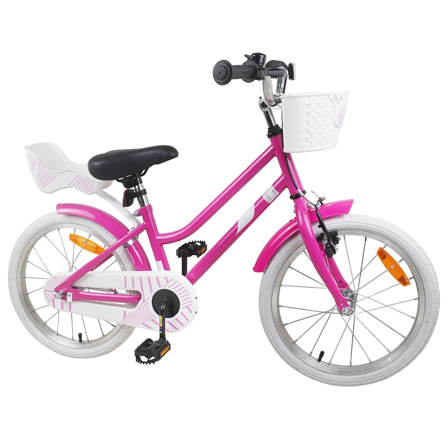 Børnecykel 18 tommer til 5-7 år gammel Mørk pink
