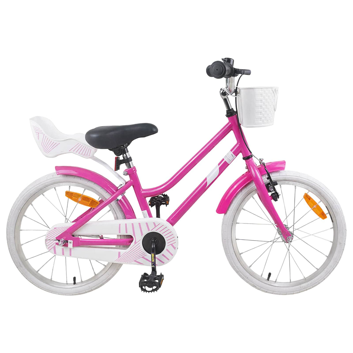 Børnecykel 18 tommer til 5-7 år gammel Mørk pink