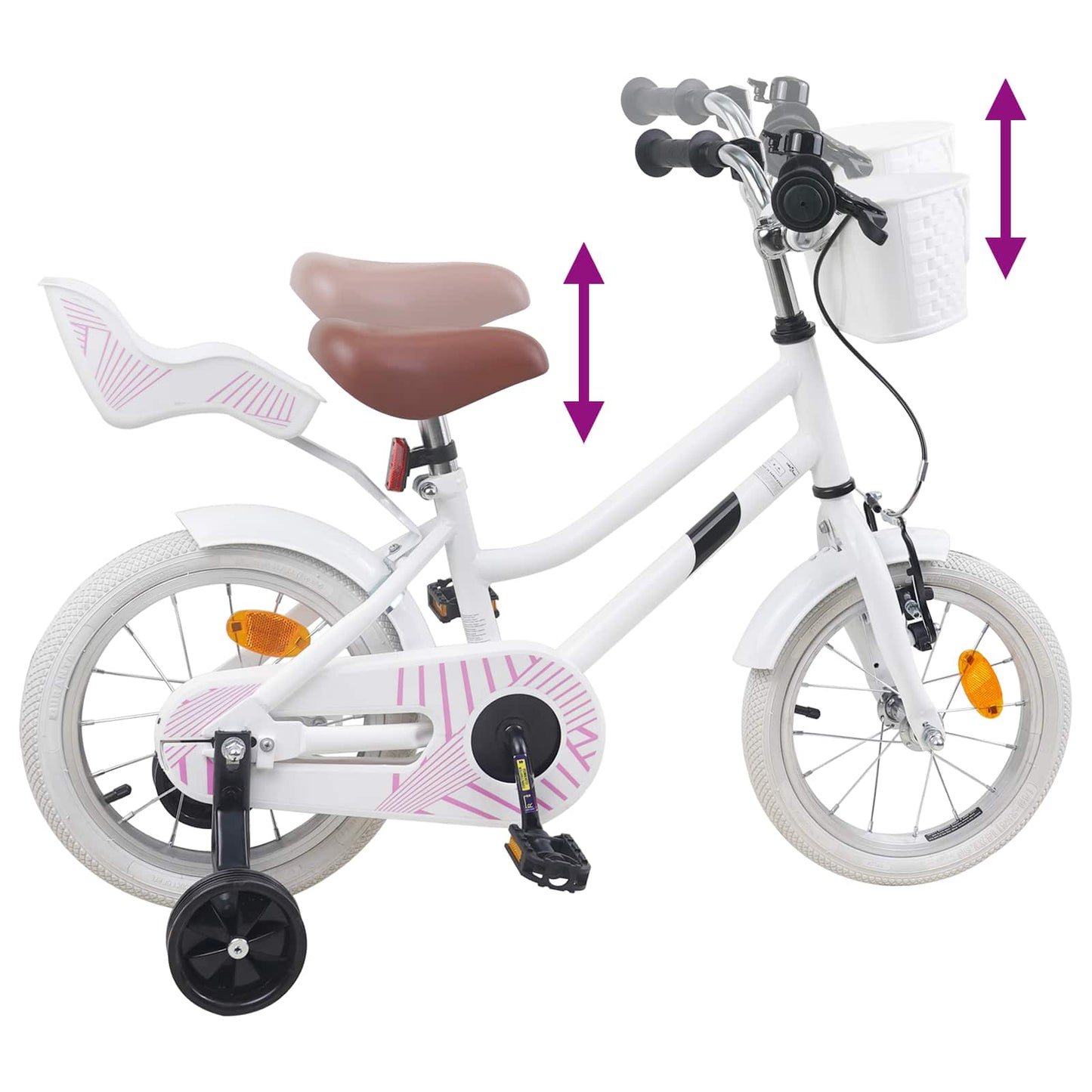 Børnecykel 16 tommer til 4-6 år gamle Hvid