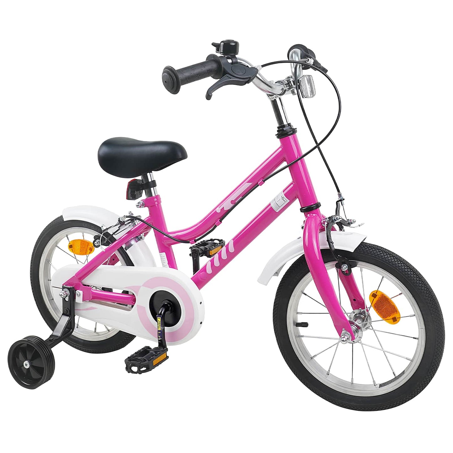 Børnecykel 12 tommer til 2-4 år gamle Pink Hvid