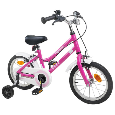 Børnecykel 12 tommer til 2-4 år gamle Pink Hvid