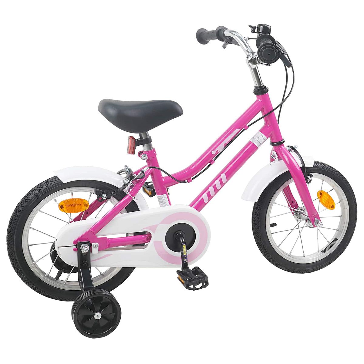 Børnecykel 16 tommer til 4-6 år gamle Pink Hvid