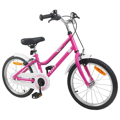 Børnecykel 18 tommer til 5-7 år gammel Pink Hvid